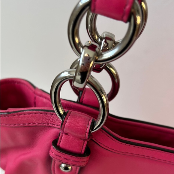 Coach Alexandra Fuchsia Leather Shoulder Bag Boho Resort Holiday Colourful - Picture 7 of 16
